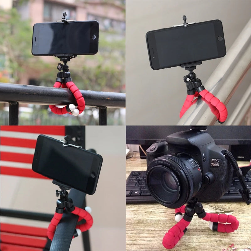 Suporte Versátil de Tripé de Esponja para Fotografia Ao Vivo e Transmissão de Celular Universal