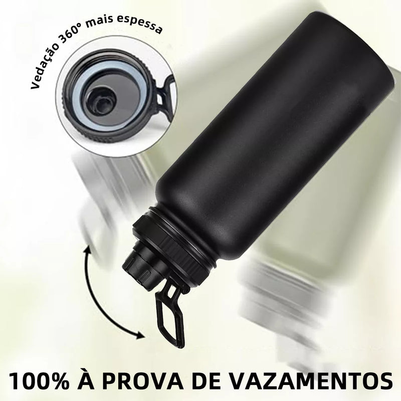 1200ml Garrafa Térmica Bebidas Quentes E Frias Garrafas de água para desporto e fitness Cor Verde-musgo