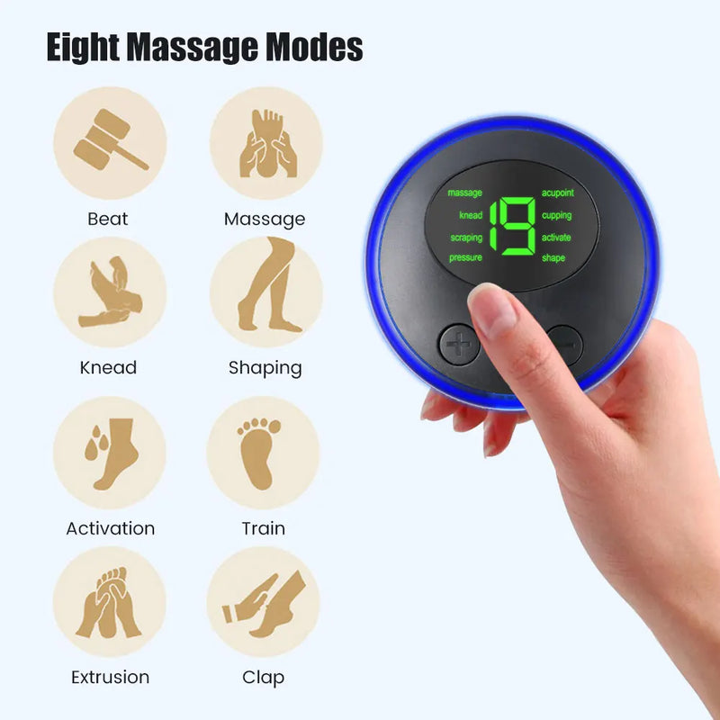 Mini Massageador Portátil Recarregável Dor Pescoço Coluna Cor Preto 110V/220V